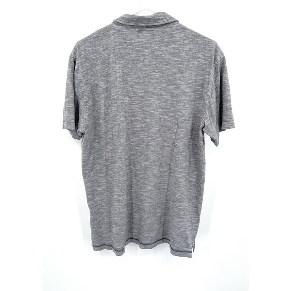 Linksoul Polo Shirt Men Sz L Gray Short Sleeve Golf Tempus Fugit - Picture 4 of 5